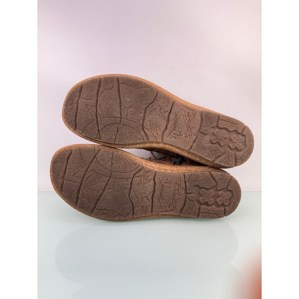 Born Tarkiln Brown Distressed Leather Ankle Booties Women9 Wrap Tie Boho Artisan - Picture 7 of 10